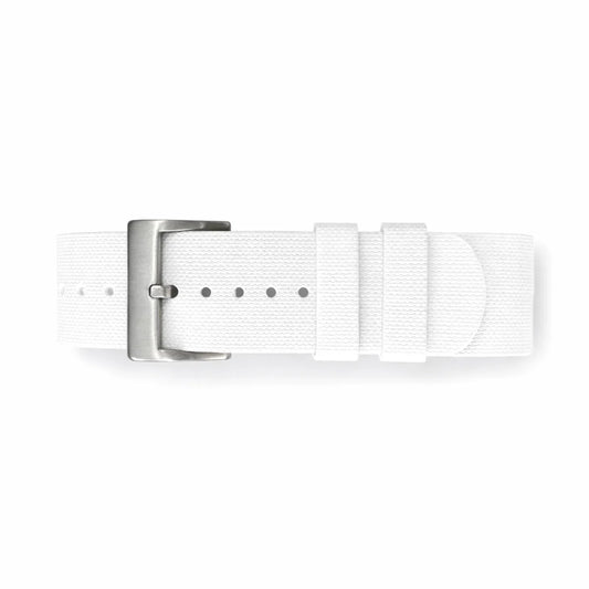 Nato White Premium FKM Rubber Watch Strap - 24.5cm