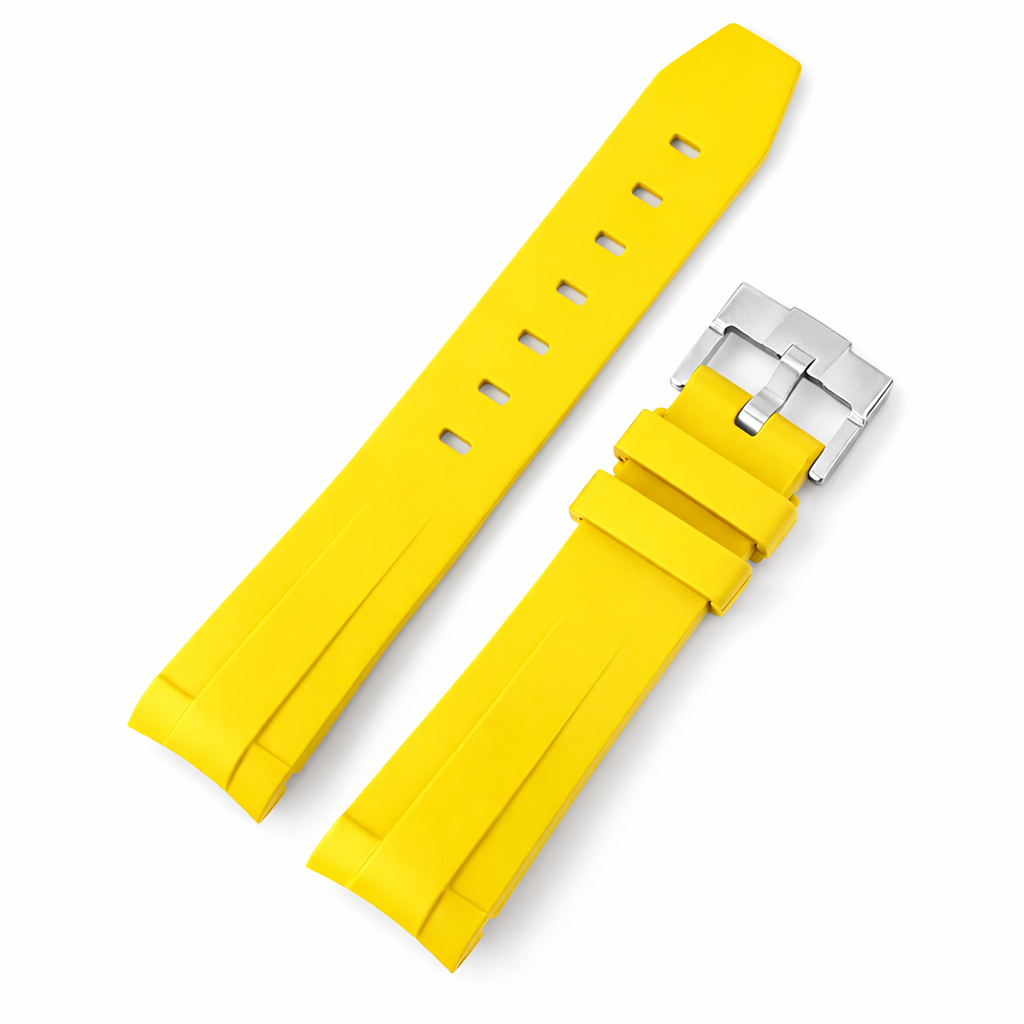 Bracelet Montre pour Oyster / Black Bay en Caoutchouc FKM Vulcanisé - Boucle Ardillon