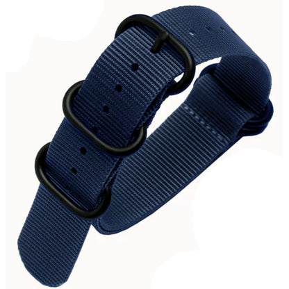 Correa de nailon ZULU de 26 mm para hombre (hebilla azul/negra), de 1,2 mm
