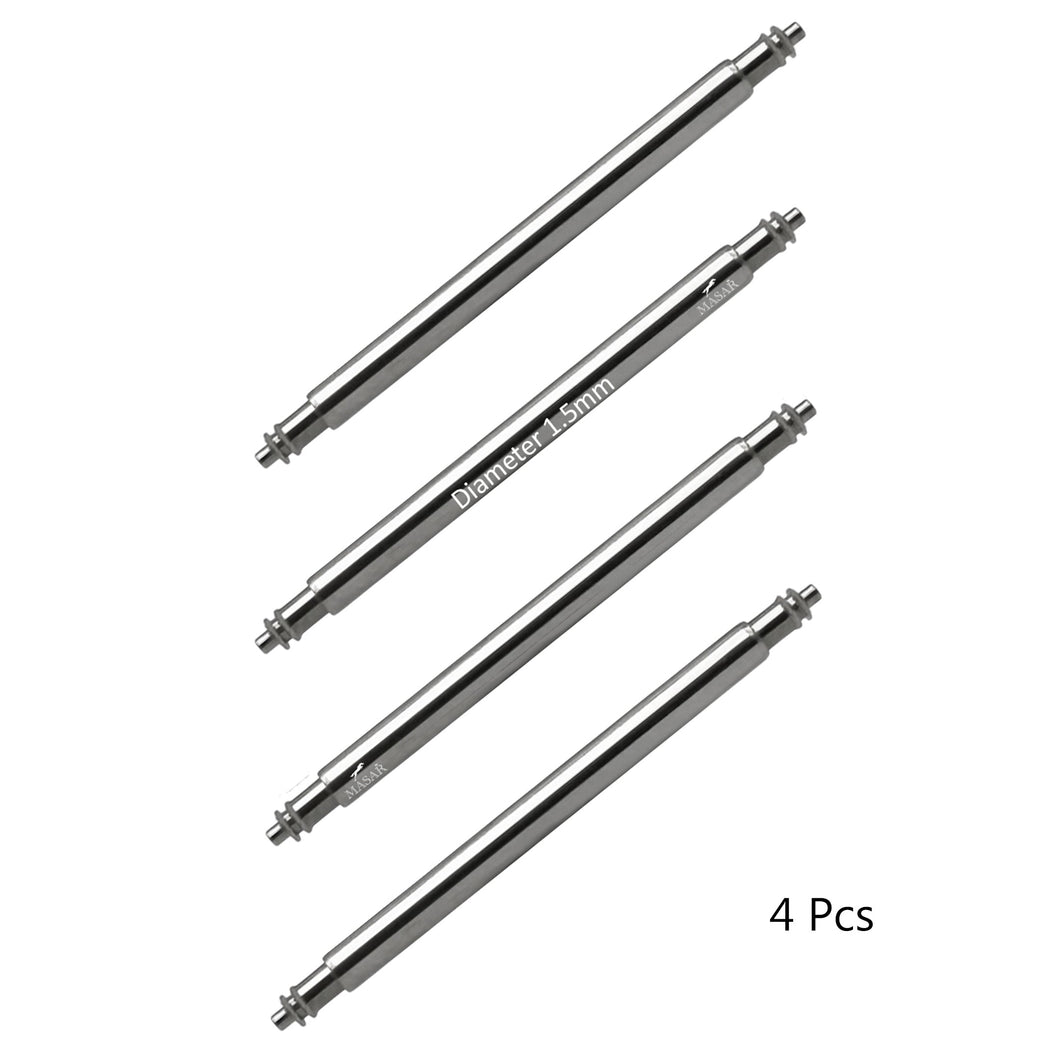 6mm à 46mm SLX150 | Ø 1.5mm Barrettes à Ressort - Double Flange (Bride) - Inox 316L - 4 pcs