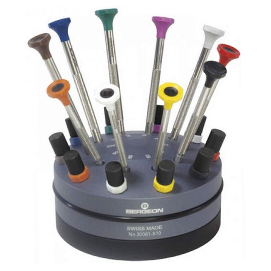 Kit Deluxe 30081-S10 Bergeon - Tournevis avec support rotatif